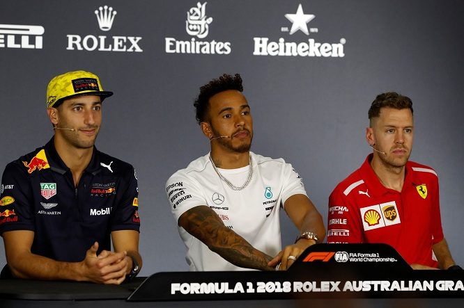 F1 GP Australia 2018 Ricciardo Hamilton Vettel