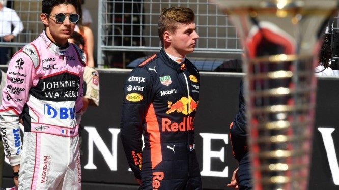 Ocon Verstappen Austin Trofeo