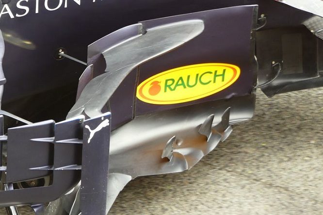 Red Bull RB14 dettaglio bargeboard Test Barcellona 2 2018