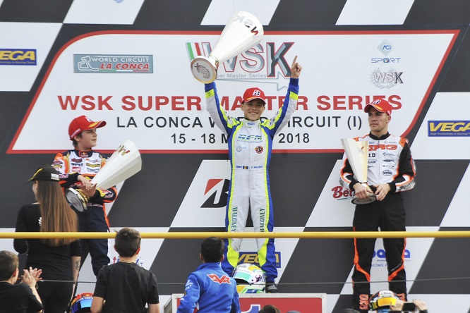 WSK OK Kart podio La Conca 2018