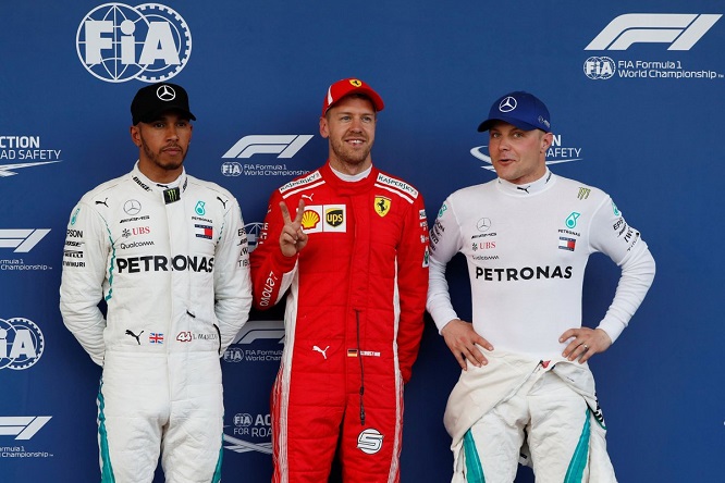 Hamilton Vettel Bottas Baku 2018