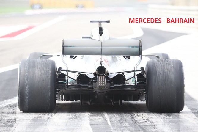 Mercedes vista posteriore GP Bahrain 2018