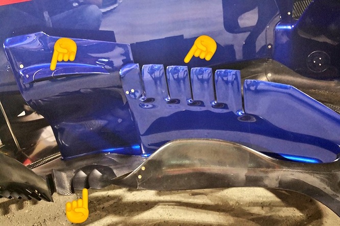 Toro Rosso bargeboard GP Bahrain 2018