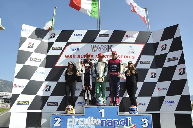 WSK Super Master Series podio KZ2 Sarno 2a tappa 2018