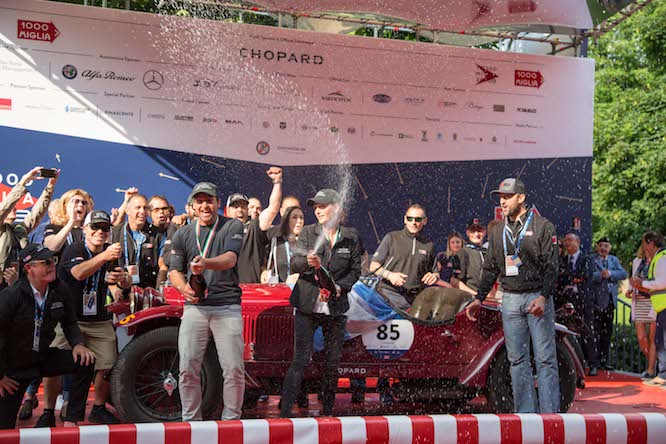 Tripletta Alfa Romeo alla 1000 Miglia storica