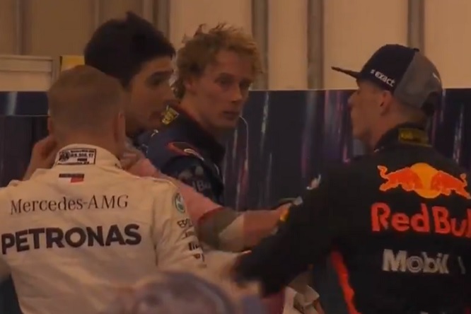 Scontro fisico tra Verstappen e Ocon