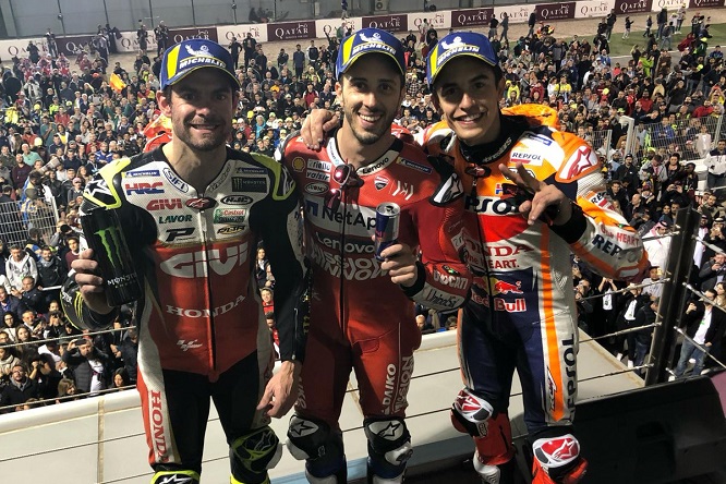 MotoGP | Interviste top3 GP Qatar 2019: Dovizioso, Marquez, Crutchlow