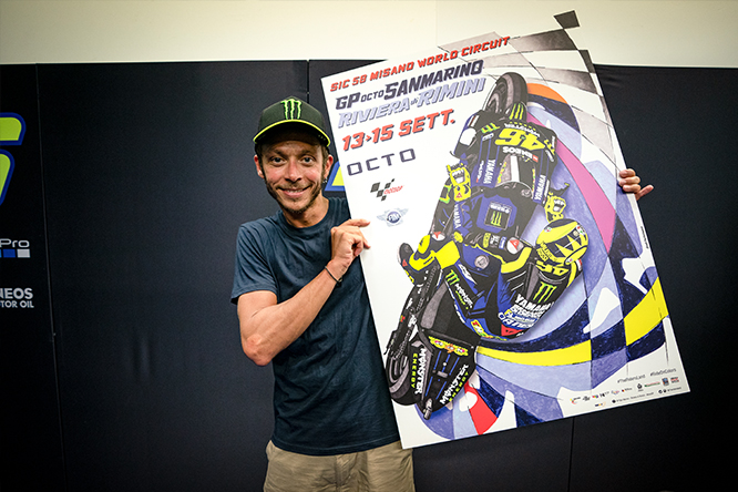 MotoGP | I 40 anni di Valentino Rossi nel manifesto di Misano