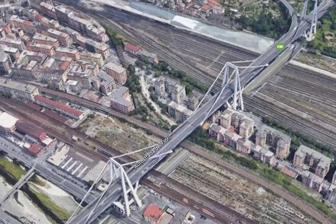 Crollo Ponte Morandi, la Nasa: “Primi movimenti nel 2015”