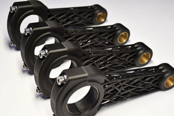 Bielle in fibra di carbonio stampate in 3D