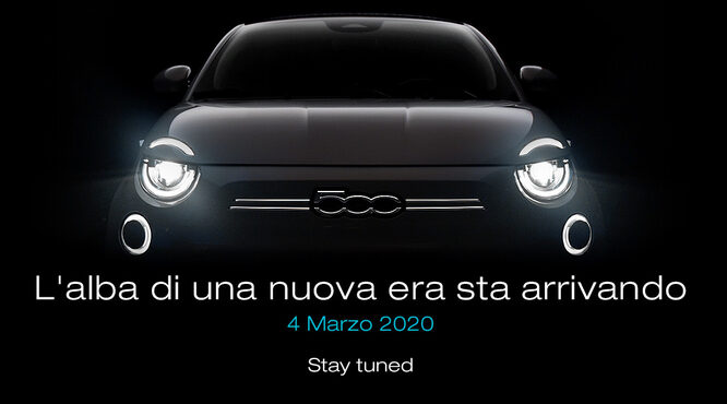 Fiat 500 elettrica, prima immagine ufficiale