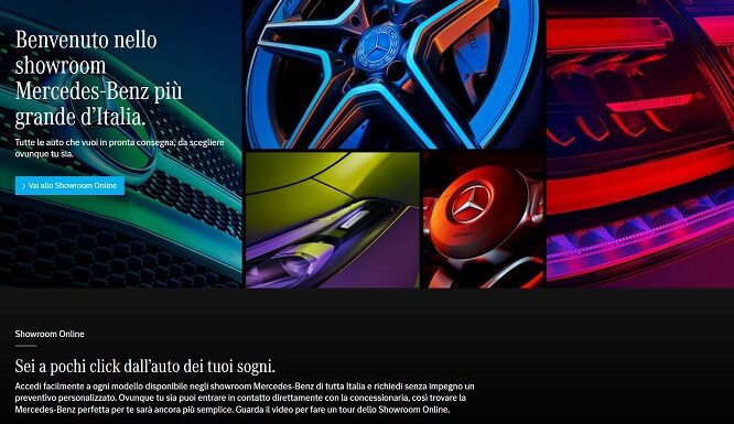 Mercedes Italia apre il primo Showroom Online