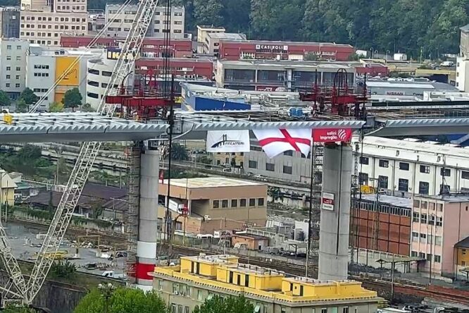 Nuovo ponte di Genova, il varo dell’ultima campata