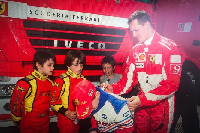 Leclerc e l’incontro con Schumacher