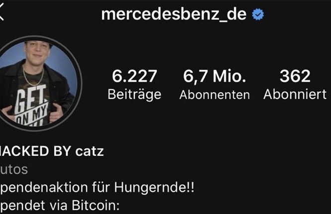 Hackerato l’account Mercedes su Instagram