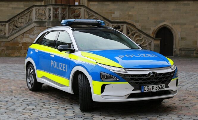 Le Hyundai elettriche in dotazione alla polizia europea