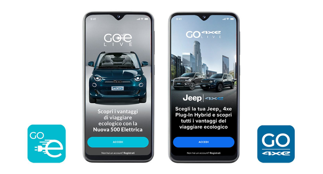 FCA: ecco GOe, le app per la e-mobility