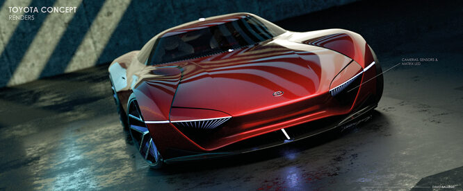 Toyota, un rendering immagina la supercar del futuro