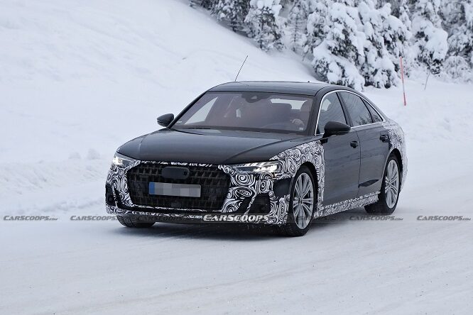 Audi A8, test invernali per il restyling