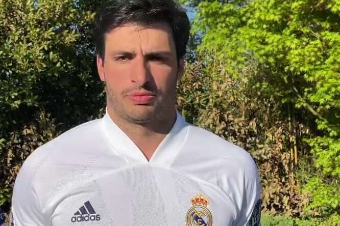Sainz, tifo ‘di famiglia’ per il Real Madrid in Champions League