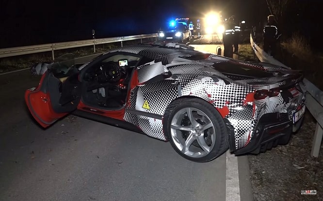 Ferrari SF90 Stradale, nuovi dettagli sul crash in Germania