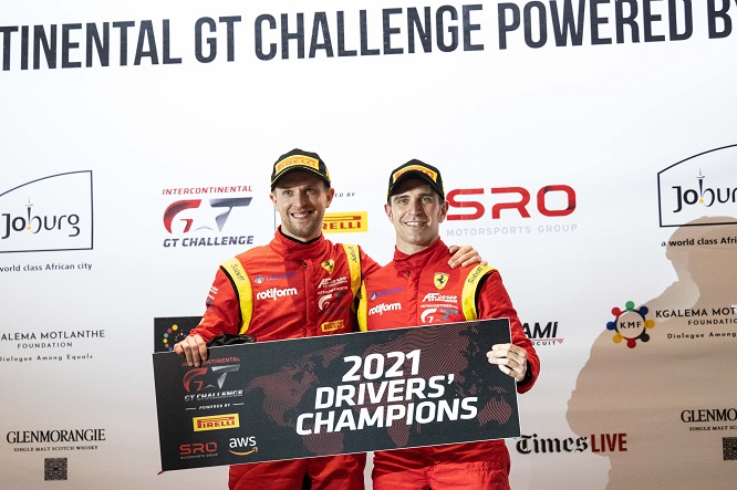 9h Kyalami, Ferrari: Pier Guidi e Ledogar festeggiano il titolo