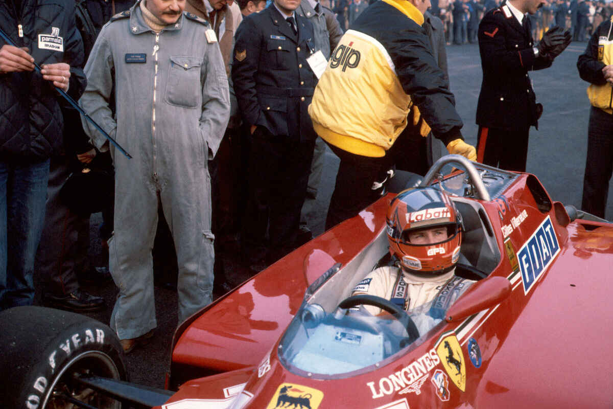 Gilles Villeneuve a bordo della Ferrari