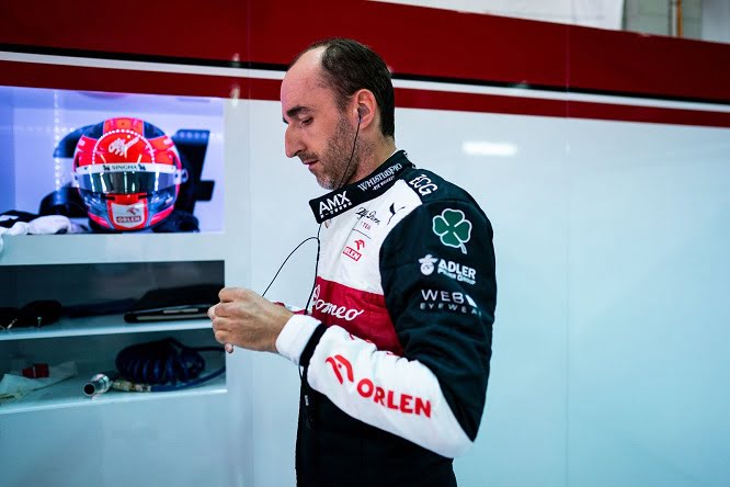 Kubica in pista con l’Alfa Romeo nelle PL1 in Francia