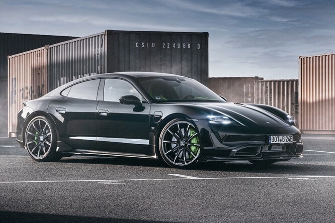 Porsche Taycan Turbo S, un tocco di verde da Brabus