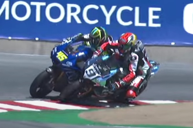 MotoAmerica, Laguna Seca-1: contatto Petrucci-Petersen al Cavatappi – VIDEO