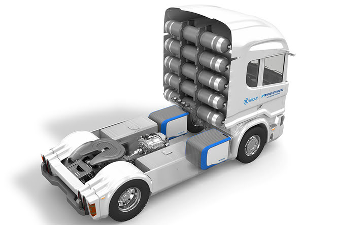 ZF-Freudenberg: partnership per powertrain fuel-cell per mezzi pesanti