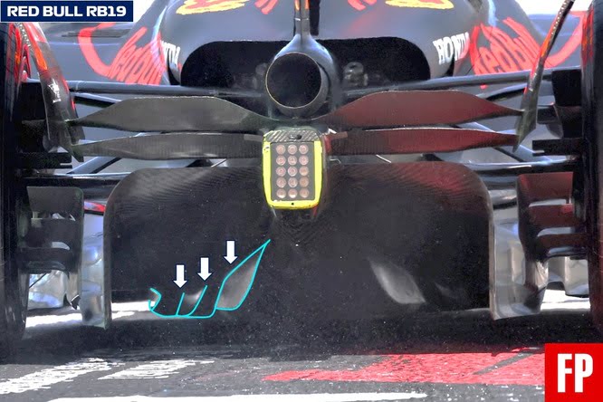 The diffuser of the Red Bull RB19 2023