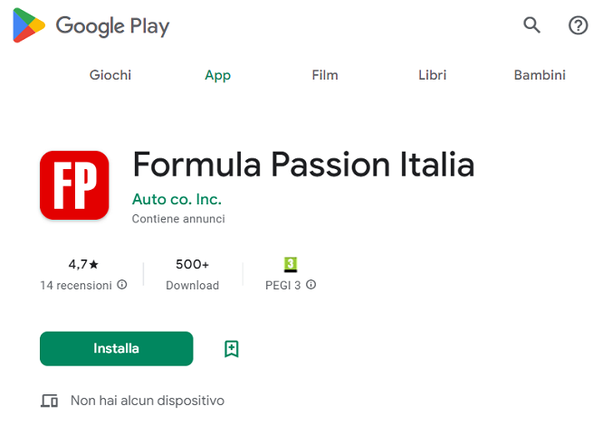 FormulaPassion and the completely fake App