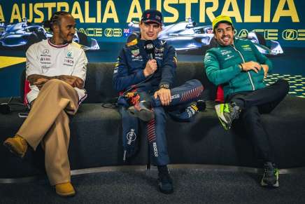 Verstappen, Hamilton e Alonso insieme in conferenza stampa