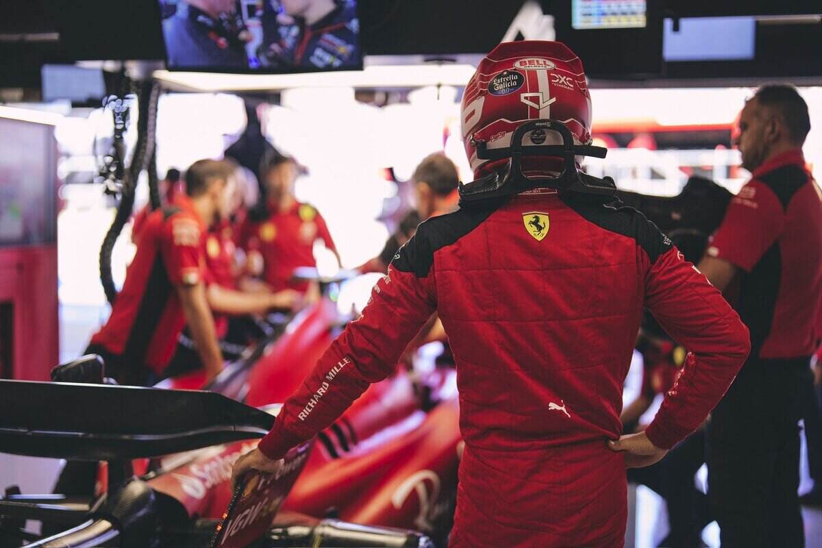 Leclerc Ferrari Silverstone