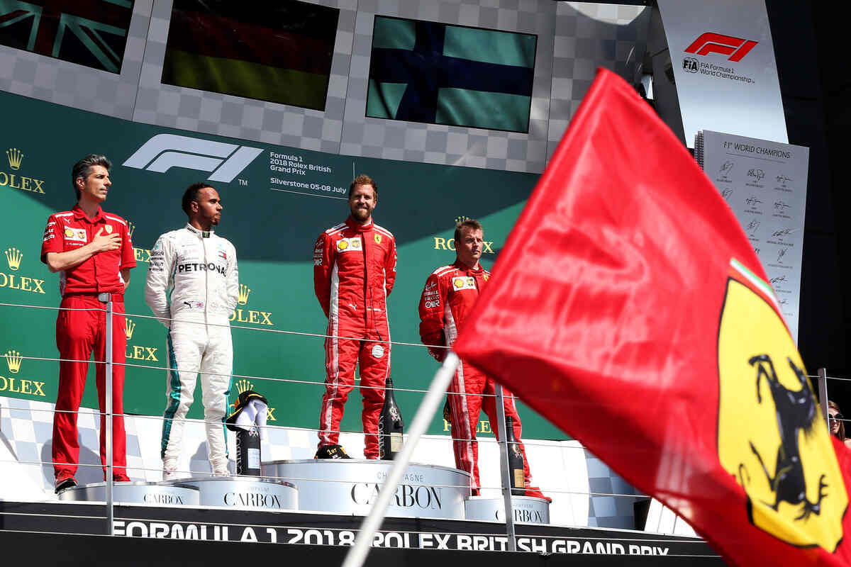 Ferrari Silverstone 2018 Vettel Hamilton Raikkonen