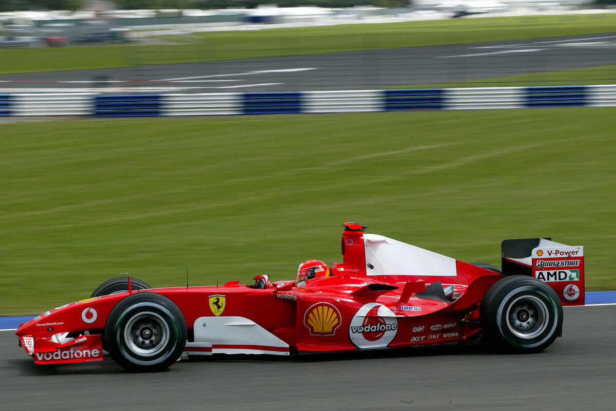 Michael Schumacher a Silverstone sulla F2004