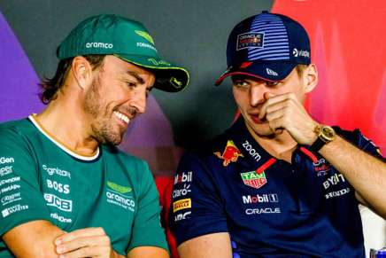 Fernando Alonso e Max Verstappen parlano in conferenza stampa