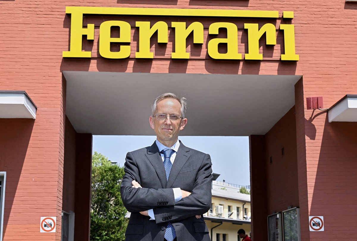 Benedetto Vigna in front of Maranello plant