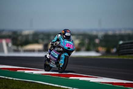 David Alonso nelle qualifiche di Moto3 ad Austin