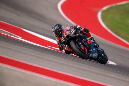 Maverick Vinales ad Austin nel corso delle qualifiche del 2024