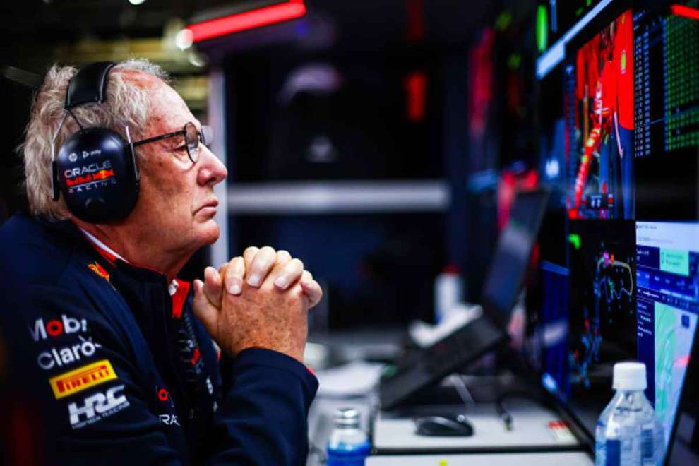 Helmut Marko nel box Red Bull