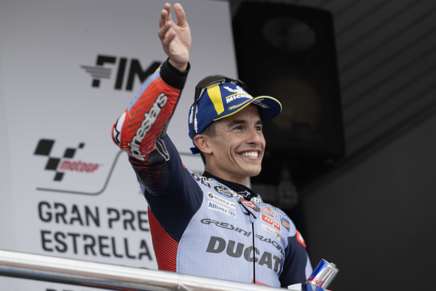 Marquez festeggia il podio a Jerez