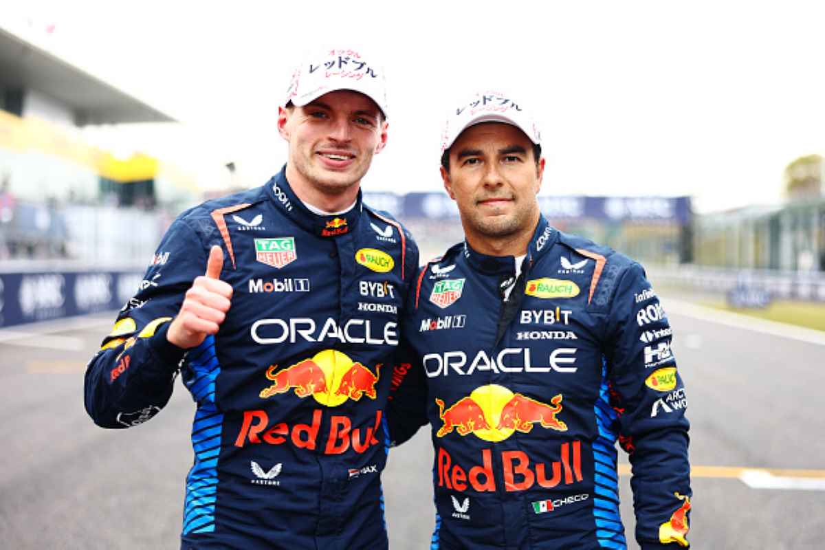 Verstappen e Sainz dopo le qualifiche del GP Giappone 2024