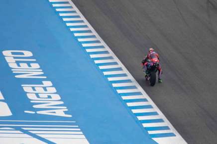 Franco Morbidelli in rettilineo a Jerez de la Frontera