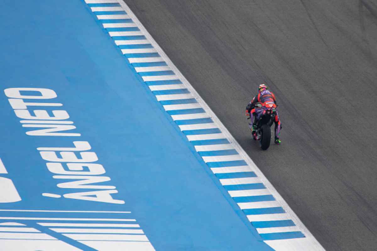 Franco Morbidelli in rettilineo a Jerez de la Frontera