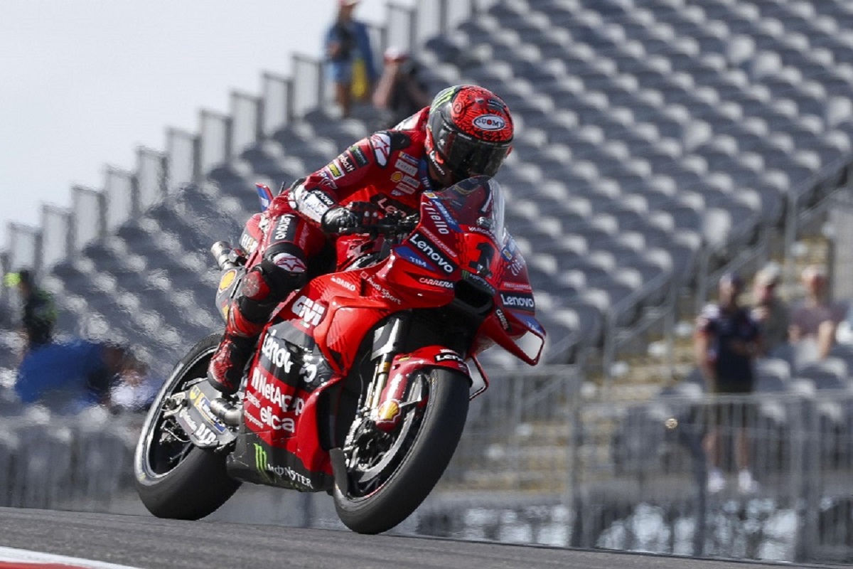 Pecco Bagnaia in azione