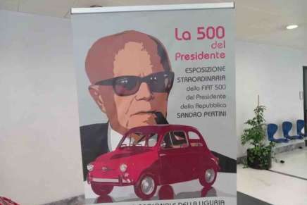 In mostra a Genova la Fiat 500 D che fu di Sandro Pertini