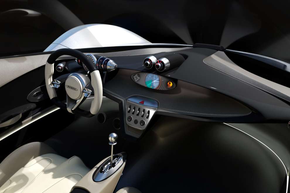 Gli interni della concept car Pagani Alisea