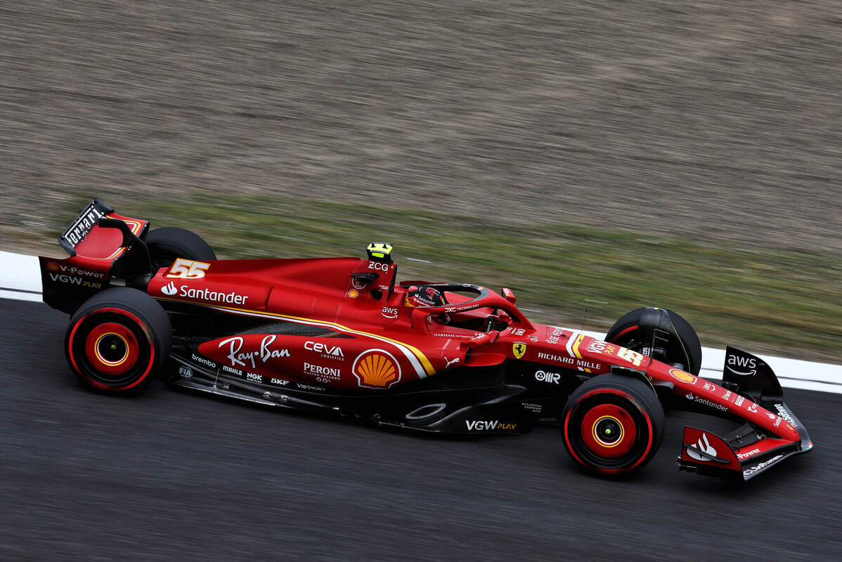 Prove Libere in Giappone, Carlos Sainz in pista con la Ferrari SF-24